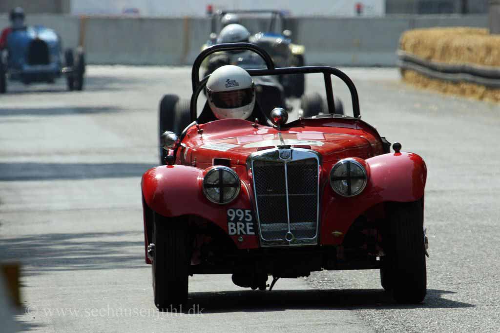 MG TF 1350cc 1954<br>Charles Harmer<br>MG K Type 1704cc 1934<br>Andy King<br>MG TC 1300cc 1946<br>Jørgen Witting<br>Bugatti T-35B 2300cc 1928<br>Janne Hansson