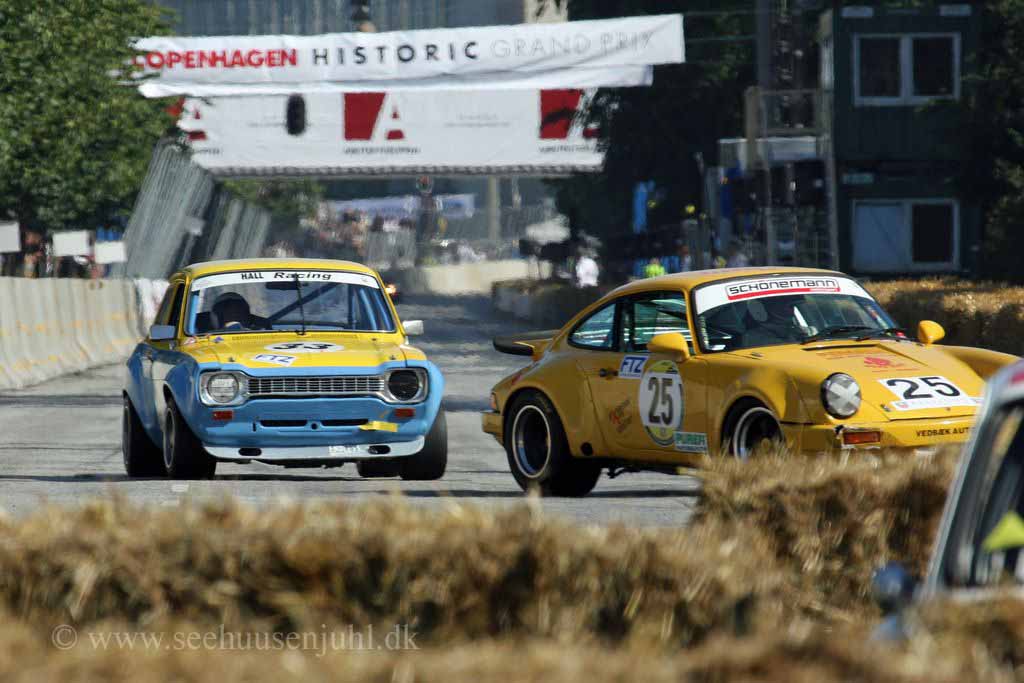 Porsche 911 RS 2998cc 1974<br>Søren Dybholm<br>Ford Escort RS 1987cc 1973<br>Tomas Hall
