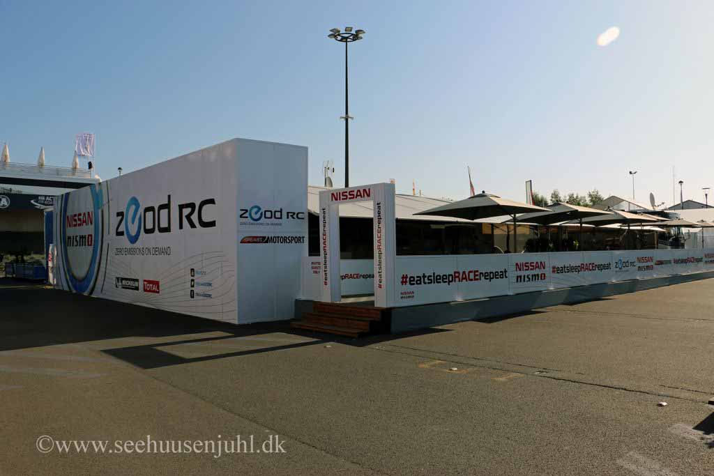 Nissan hospitality center in the paddock